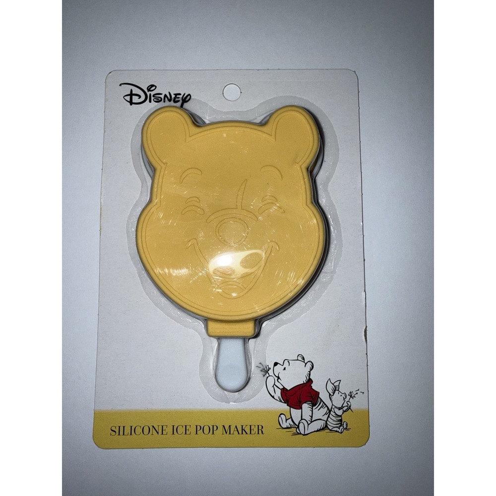 Disney Winnie the Pooh Ice Pop Maker Silicone Mold Yellow Popsicle Novelty NEW
